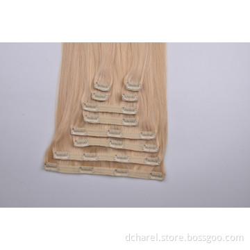Top Premium Double Drawn Full Head Deluxe Size Clips on Hair Extension
